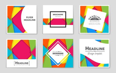 Abstract vector layout background set. For art template design, list, front page, mockup brochure theme style, banner, idea, cover, booklet, print, flyer, book, blank, card, ad, sign, sheet,, a4