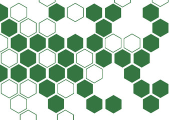 Illustration of hexagon pattern is abstract pattern arranged of hexagon from shape of beehive and honeycomb