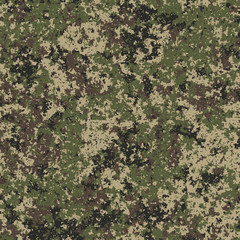 Abstract military or hunting camouflage background. Seamless pattern. Made from geometric square shapes.