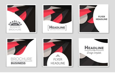 Abstract vector layout background set. For art template design, list, front page, mockup brochure theme style, banner, idea, cover, booklet, print, flyer, book, blank, card, ad, sign, sheet,, a4