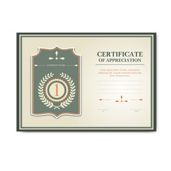 Vector certificate template