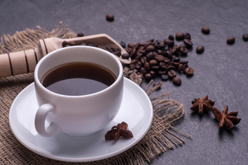 coffee in white cup