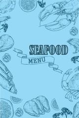 vintage seafood restaurant flyer