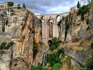 The Puente Nuevo Bridge over the El Tajo Gorge in Ronda, Andalusia, Spain