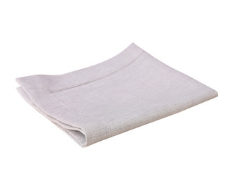 Kitchen textile cloth folded isolated on white.