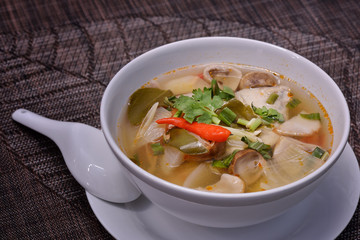 Thai Food : Spicy Chicken Soup 
