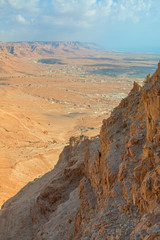 Fototapeta na wymiar View from Masada fortress, Israel