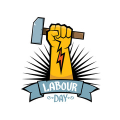 Obraz premium 1 may - labour day. vector labour day poster