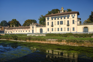 Fototapeta na wymiar Cassinetta di Lugagnano (Milan, Italy): Villa Visconti Maineri