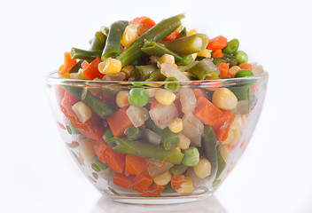 Healthy food fresh vegetable salad closeup 