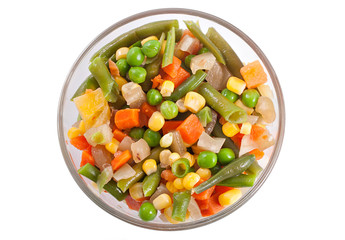 Healthy food fresh vegetable salad closeup 