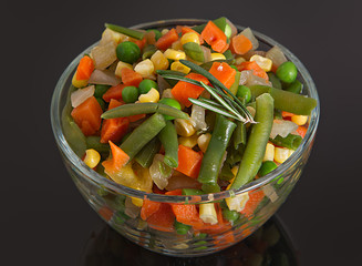Healthy food fresh vegetable salad closeup 