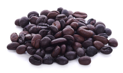 coffee beans isolated on a white background