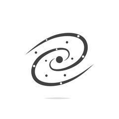 Spiral galaxy icon vector