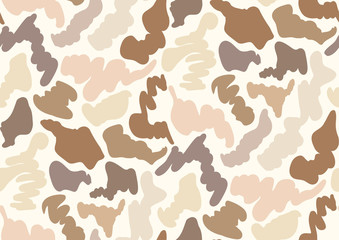 Camouflage seamless pattern in a shades of beige, grey, tan, brown, beige colors.