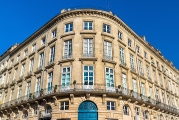Buildings in the historic centre of Bordeaux, France
