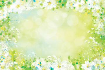 Vector spring floral background. - 145236087