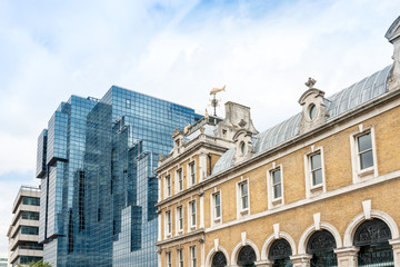 Fototapeta na wymiar Beautiful street view of business modern buildings in London, England, UK