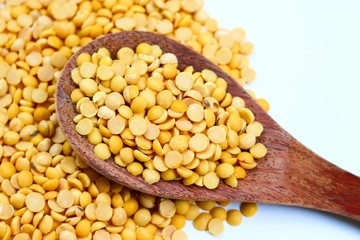 Close up of split soy bean