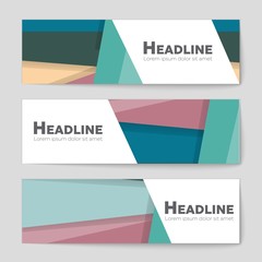 Fototapeta premium Abstract vector layout background set. For art template design, list, front page, mockup brochure theme style, banner, idea, cover, booklet, print, flyer, book, blank, card, ad, sign, sheet,, a4