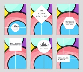 Obraz premium Abstract vector layout background set. For art template design, list, front page, mockup brochure theme style, banner, idea, cover, booklet, print, flyer, book, blank, card, ad, sign, sheet,, a4