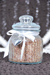Jar full of grains