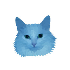 grey cat animal illustration cartoon polygon drawing feline geometry texture abstraction interest glass mosaic isolated pet kitten cats cute puma blue kitty