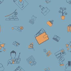 Business and Finance Seamless Pattern