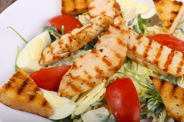 Caesar salad with chicken