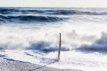 Storm, sea coast on the Black sea