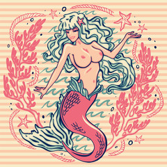 Mermaid with corals