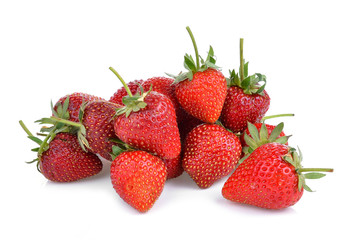 strawberries isolated on white