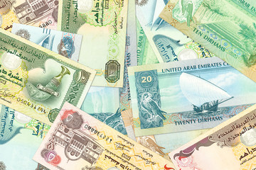 some united arab emirates dirham bank notes