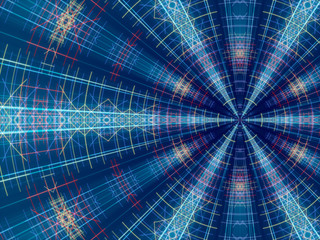 blue abstract background, lines and light