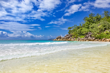 Wide tropical ocean beach