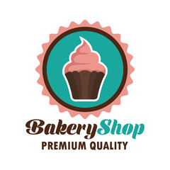 bakery logo with text space for your slogan / tagline, vector illustration