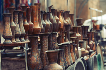 Vintage bronze vases