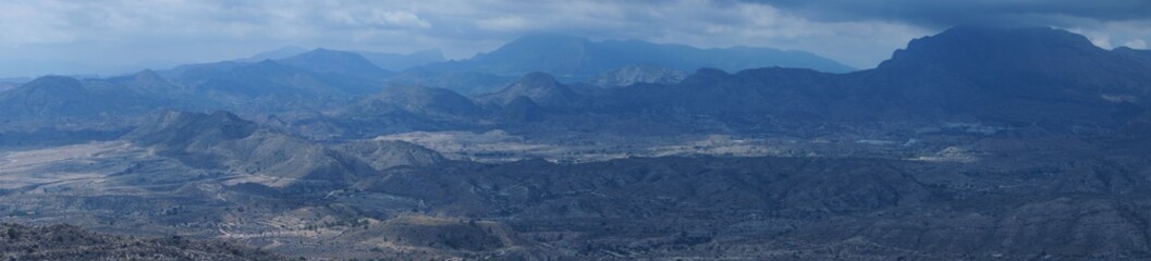 Busot panoramic view from canelobre coves (alicante - spain)