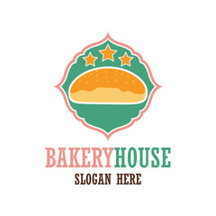 bakery logo with text space for your slogan / tagline, vector illustration