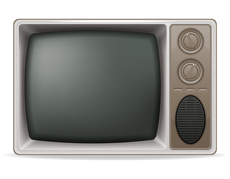 tv old retro vintage icon stock vector illustration