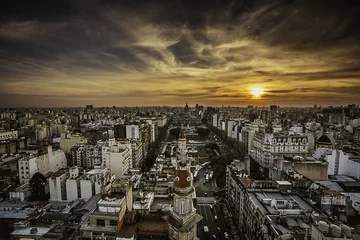 Foto op Aluminium Buenos Aires Skyline at Sunset © Chris