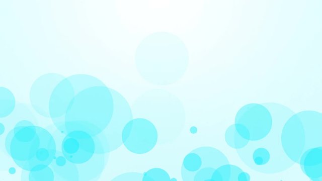 fllying blue bubbles abstract background