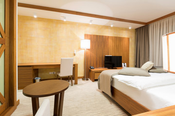 Hotel apartment, bedroom interior