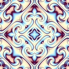 Obraz premium Abstract square background. Symmetric retro decorative ornament pattern
