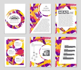 Obraz premium Abstract vector layout background set. For art template design, list, front page, mockup brochure theme style, banner, idea, cover, booklet, print, flyer, book, blank, card, ad, sign, sheet,, a4.