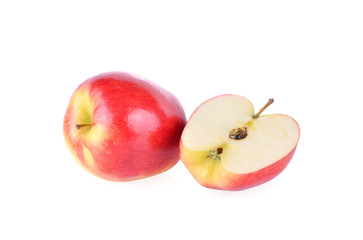Ripe apple on white background