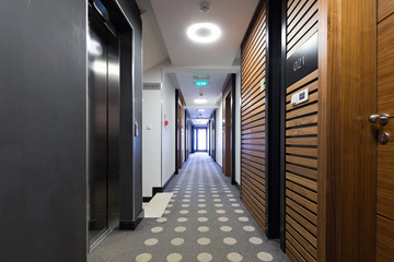 Hotel corridor interior