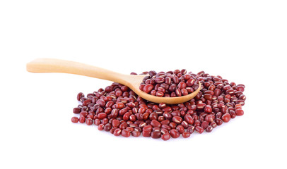 Red bean on white  background
