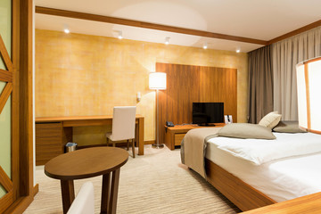 Hotel apartment, bedroom interior
