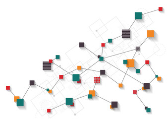 Abstract technology futuristic network